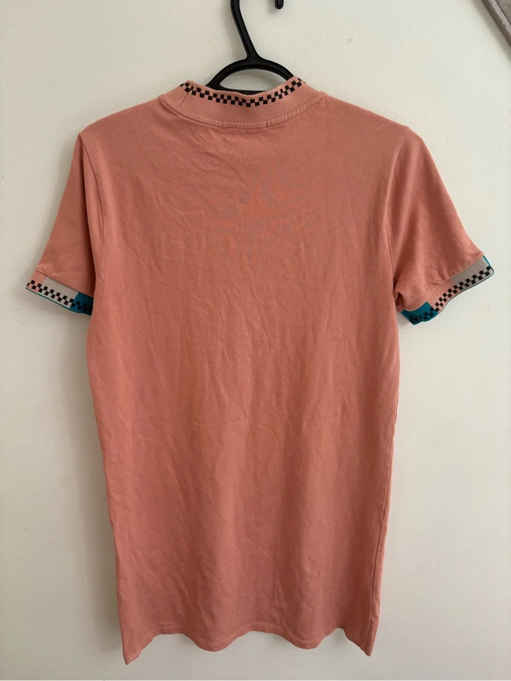 Vans Rust peach Tee Dress with Teal Trim size small - Picture 7 of 7